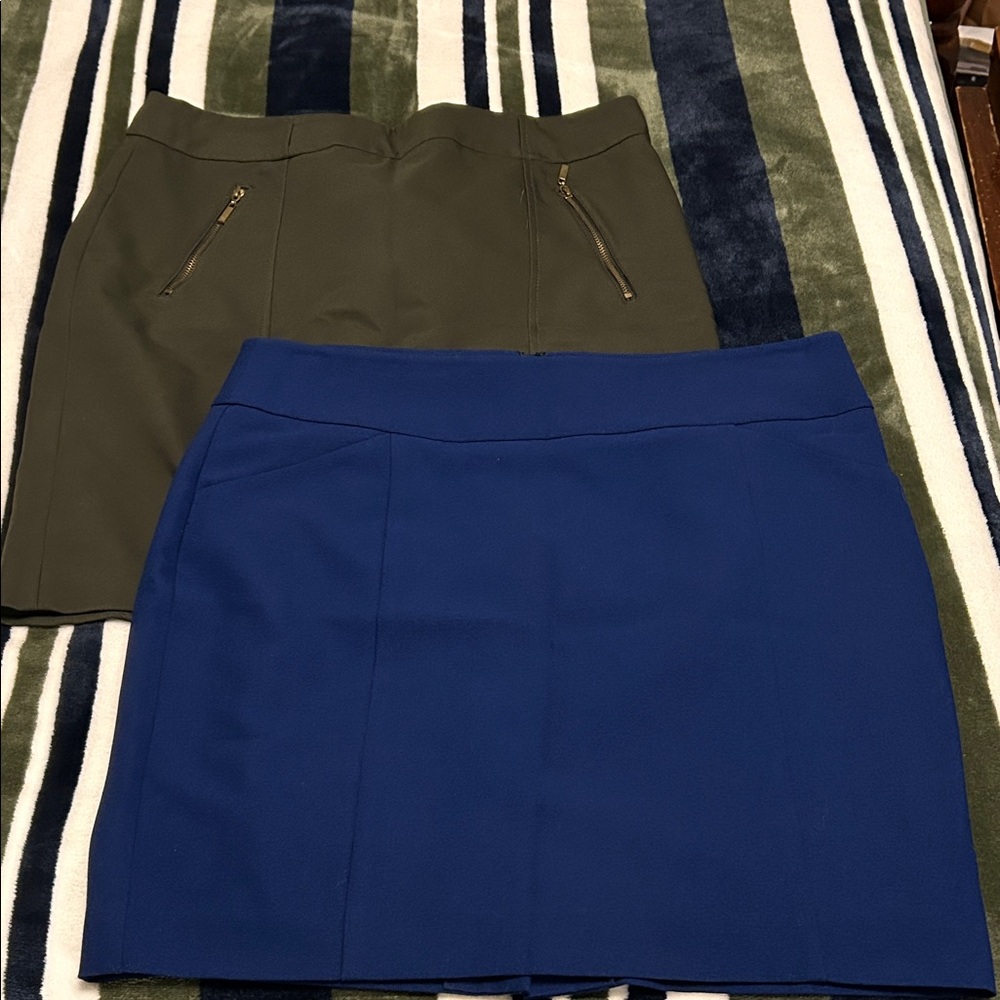 5 for $25 RW&CO. Blue and Olive Skirt Duo